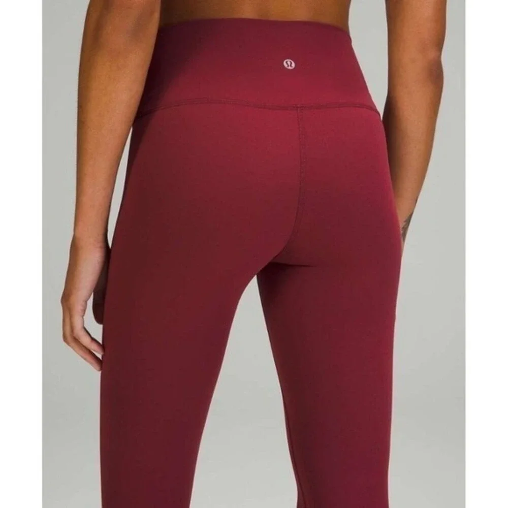 Lululemon‎ High Rise Full Length Fitted Stretch Leggings Red Women 6